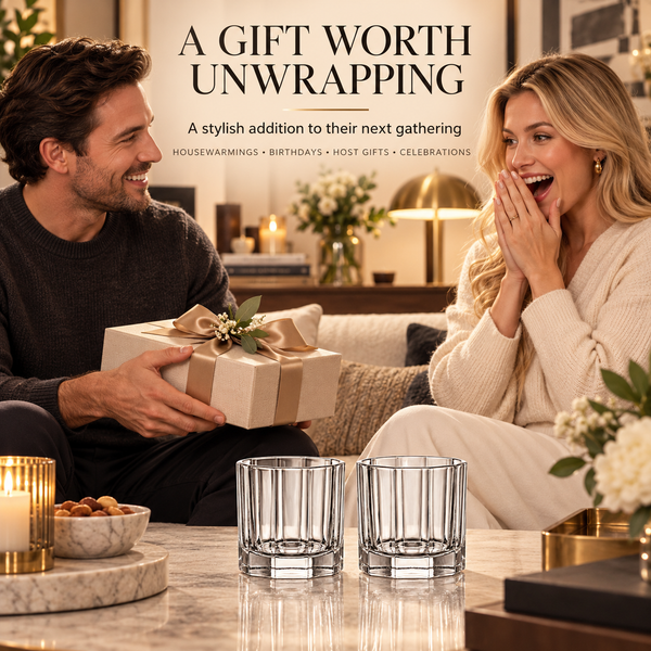 Acrylic Clear Faceted Tumbler Set of 2