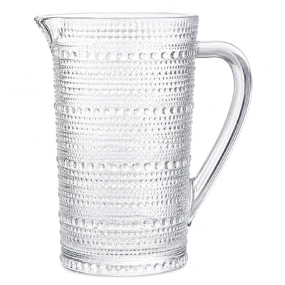 Bombay Hobnail Glass Pitcher for Juice and Lemonade | 32 oz
