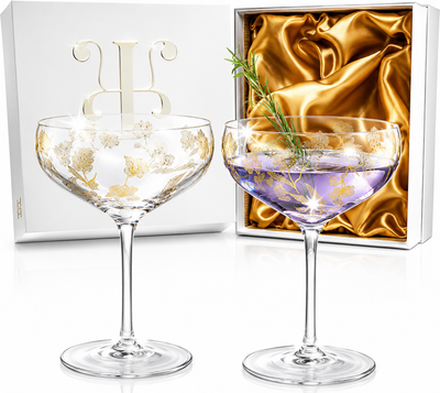 Trevi Champagne Coupe, Cocktail Glassware, Set of 2