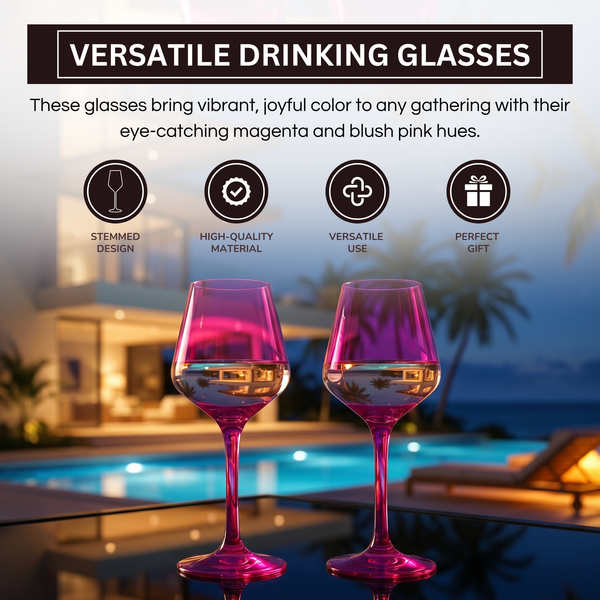 Valencia Acrylic Stemmed Wine Glassware, Set of 2