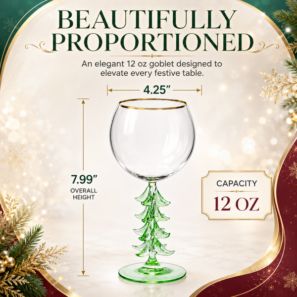 Natale Stemmed Wine Glassware, Single