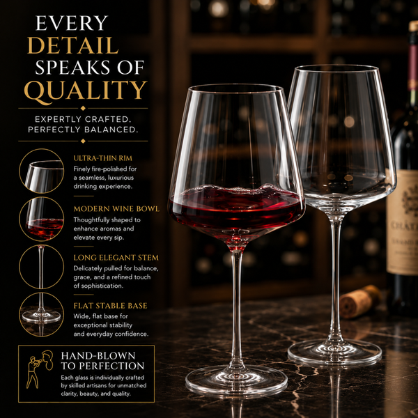 Classica Stemmed Wine Glassware, Set of 4