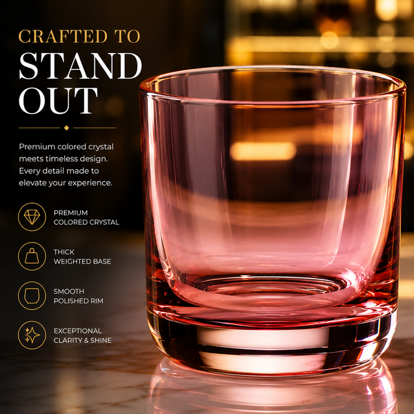 Tonal Lowball Whiskey Glassware, Set of 6