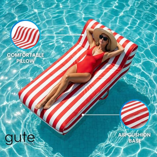Nautical Crimson Pool Float Lounger