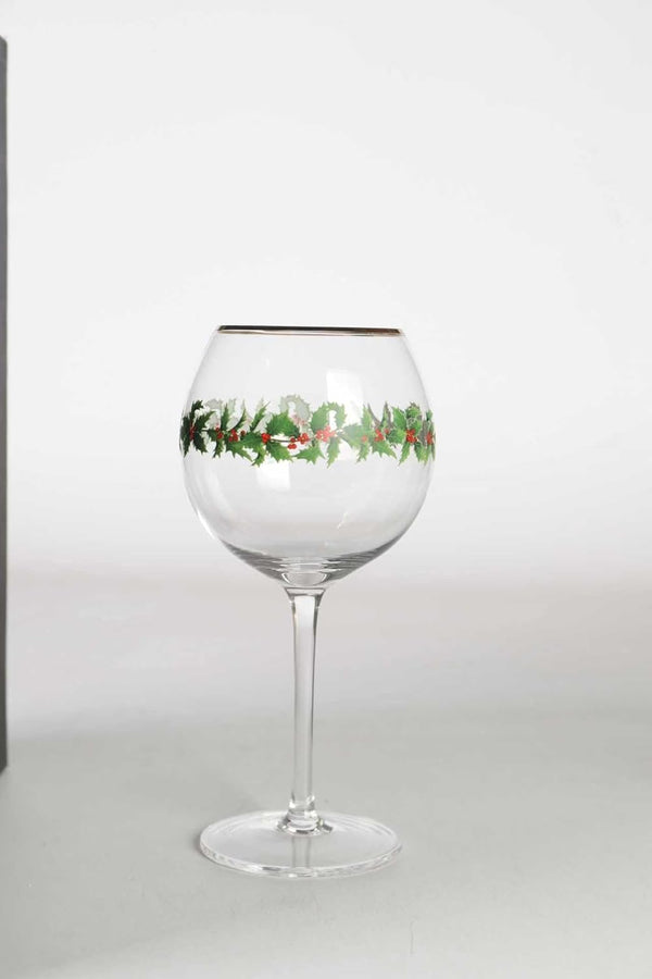 Holiday Balloon Wine Glasses Set of 2 14oz