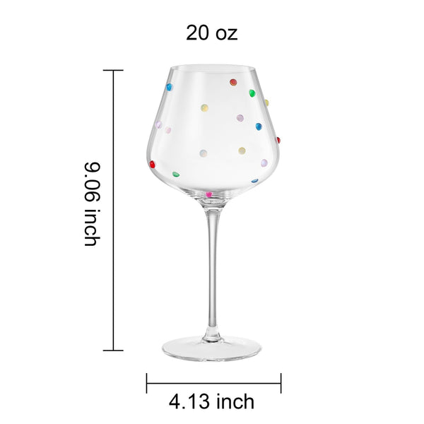 Khen Confetti Stemmed Wine - Set of 2