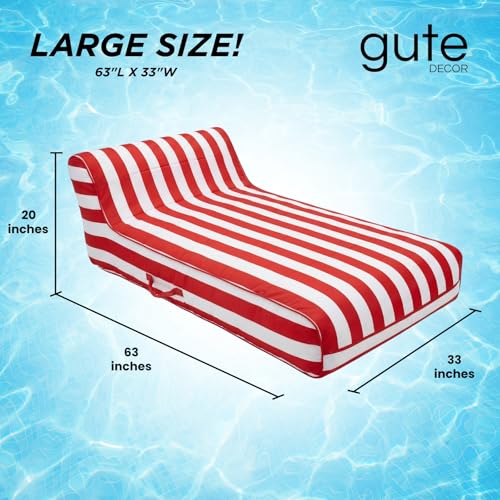 Nautical Crimson Pool Float Lounger