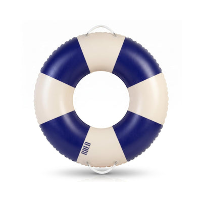 Portofino Inflatable Striped Pool Float Ring -  Navy & Cream