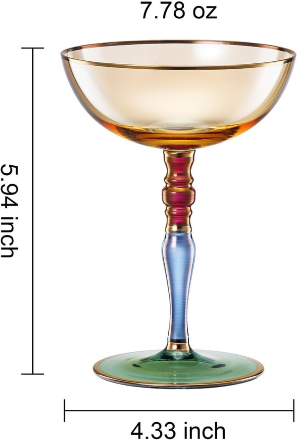 Khen Ravello Coupe Glassware - Set of 2