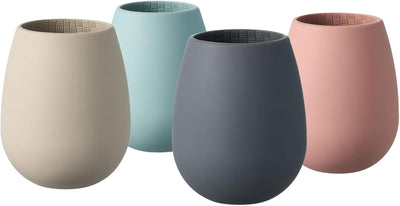 Unbreakable Silicone Stemless Wine Glassware | Set of 4 | Reusable & Shatterproof