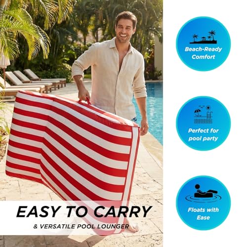 Nautical Crimson Pool Float Lounger