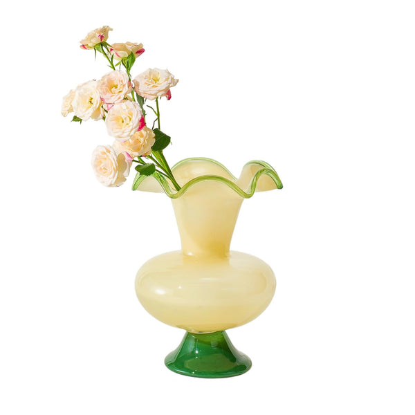 Verdant Bloom Hand-Blown Glass Flower Vase  Décor - 11