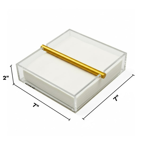 Clear & Gold Napkin Holder – 7