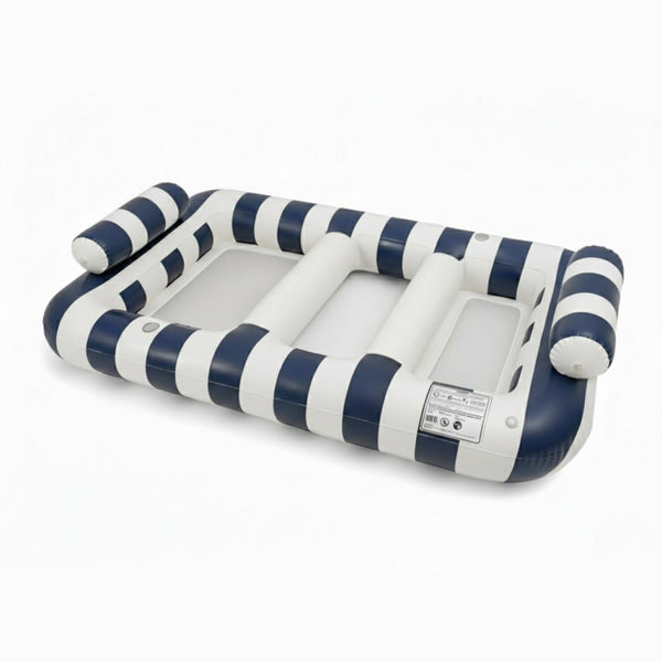 Navy Blue Twin Hammock Pool Float, Single Piece, 86.61 x 53.15 x 16.54