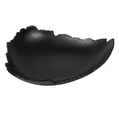 GUTE Black Powder Coated Platter Bowl – Modern Aluminum Decorative Centerpiece | Home Kitchen Dining Table Accent | Single Piece | 12