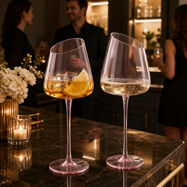 Colosseum Stemmed Wine Glassware, Set of 2