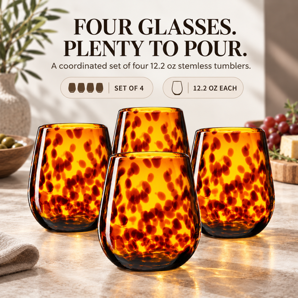 Tortoise Wine Glasses set of 4