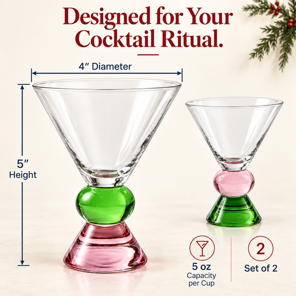 Stemless Martini, Gin & Vodka Ritual Cups, Set of 2