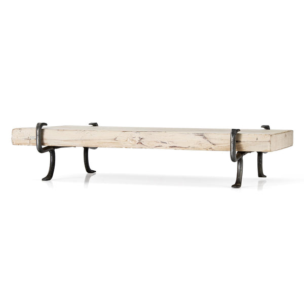 Rustic Petrified Wood Charcuterie Board with Metal Base