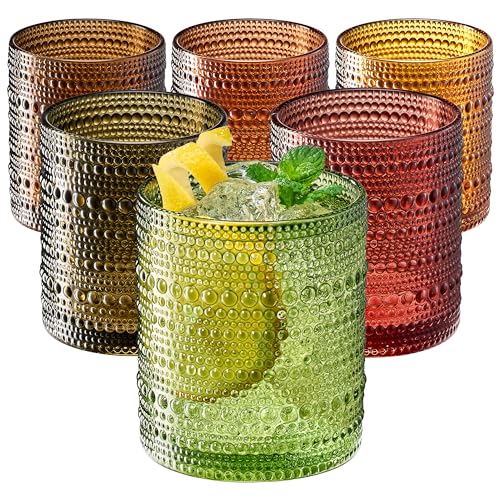 Fortuna Hobnail Lowball Glassware, Set of 6