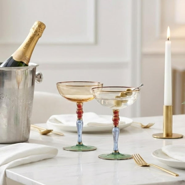 Khen Ravello Coupe Glassware - Set of 2