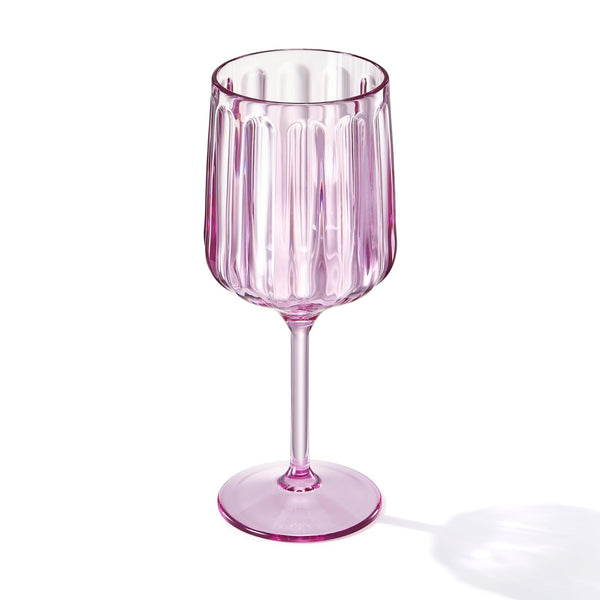 Khen Acrylic Lucia Stemmed Goblets - Unbreakable Wine Glasses Reusable Drinking Cups Dishwasher Safe Elegant Stemware for Cocktail Champagne | Kitchen Bar Party | Set of 6 |14oz | Lilac