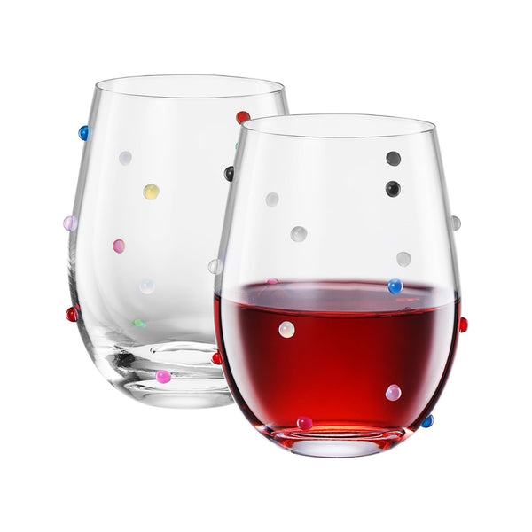 Khen Confetti Stemless Wine - Set of 2