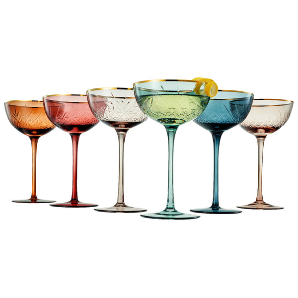 Vintage Art Deco Coupe for Champagne | Set of 6