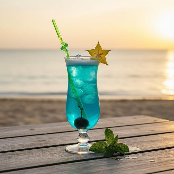 Hurricane Glassware Set of 6, Clear Glass Drinkware for Cocktails Smoothies Iced Tea Water, Premium Transparent Barware Serving Cups Home Kitchen Restaurant Use, Ideal for Parties Events Entertaining