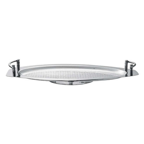 Modern Stainless Steel Serving Tray with Handles
