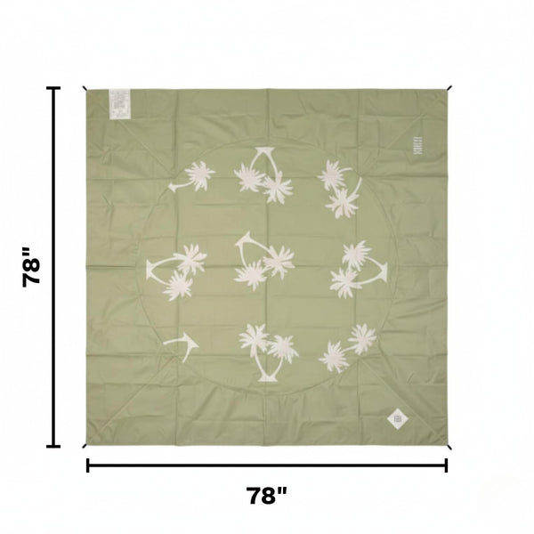 Baby Beach Splash Mat Green, 1 Piece, 78.74 x in Waterproof Polyester Portable Foldable