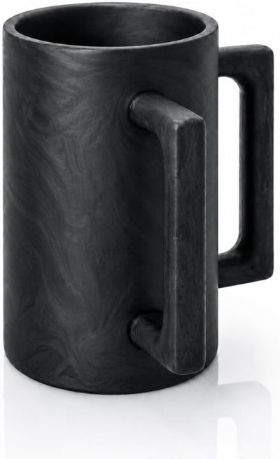 Khen Marbled Resin Washing Cup with Double Handles