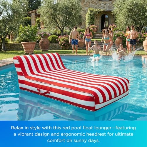 Nautical Crimson Pool Float Lounger