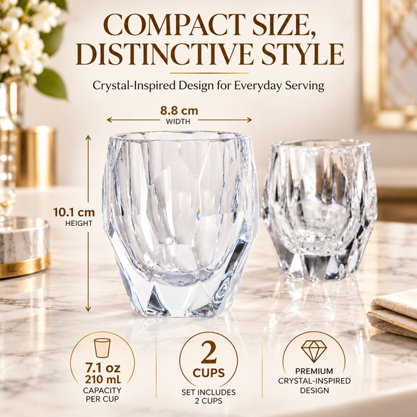 Acrylic Premium Crystal-Style Tumbler Set of 2