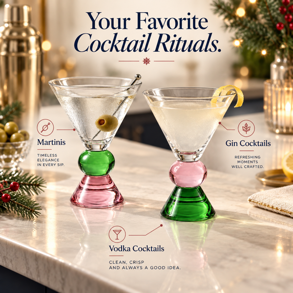 Stemless Martini, Gin & Vodka Ritual Cups, Set of 2