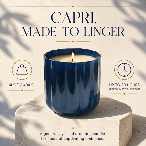 Capri Scented Jar Candle – 400 g Decorative Home Fragrance
