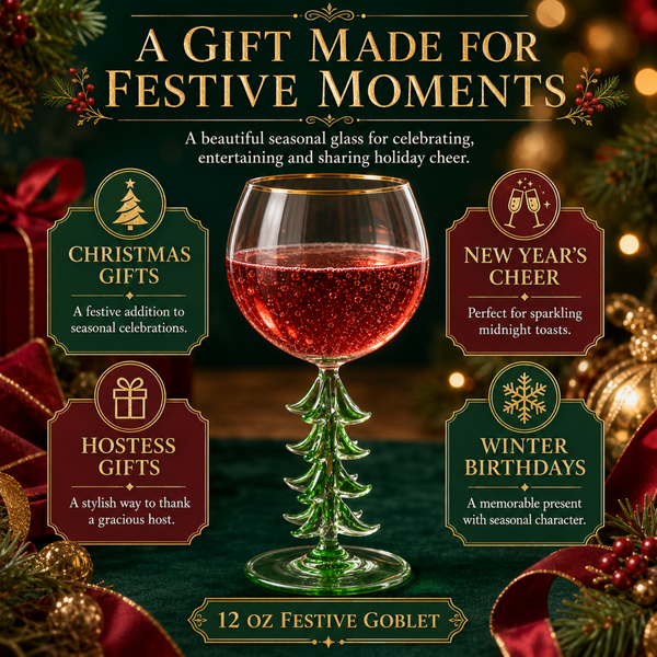 Natale Stemmed Wine Glassware, Single