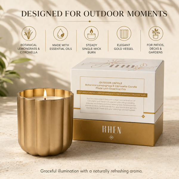 Citronella & Lemongrass Outdoor Patio Candle – 14 oz