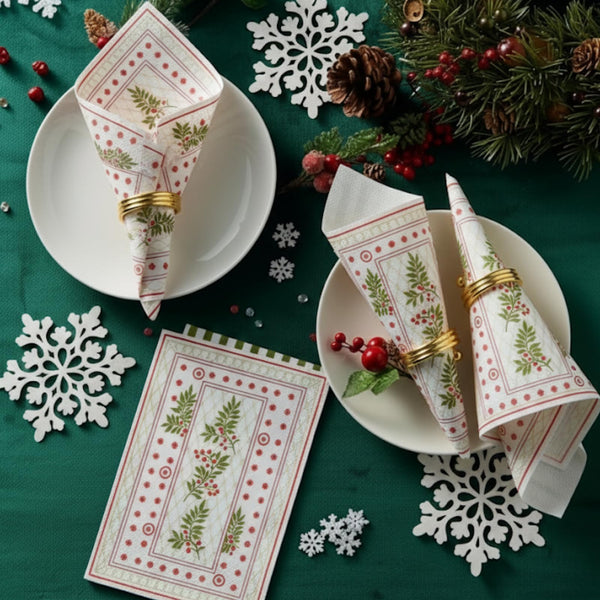 Khen Christmas Napkins 100 pc Set