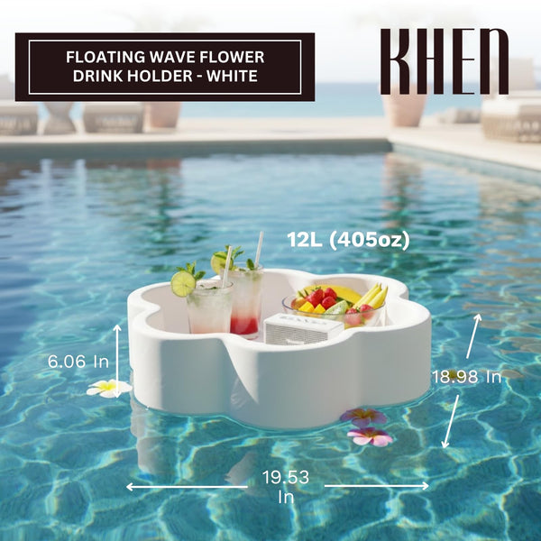 Floating Wave Flower Drink Holder for Pool & Hot Tub