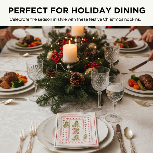 Khen Christmas Napkins 100 pc Set