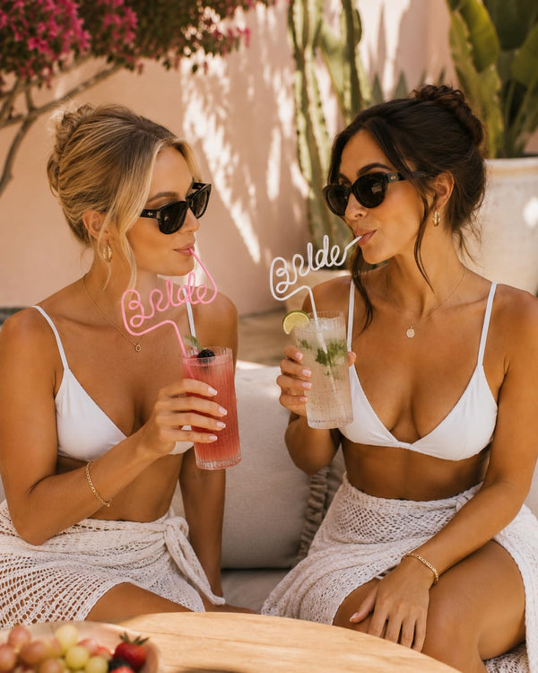 Bachelorette Party XL Bride Straws - 10 Pack (5 White & 5 Pink)