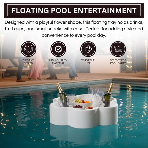 Floating Wave Flower Drink Holder for Pool & Hot Tub