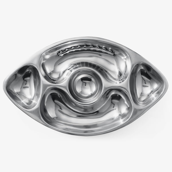 Football Tailgate Superbowl Serving Bowl Silver Brass Snack, Candy & Salad Bowl, Chip n Dip American Sports Decorative Centerpiece Serving Platter for Nuts, Salsas, Food, Serveware Decor Entertaining