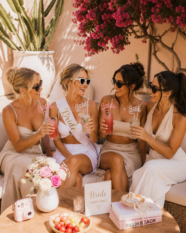 Bachelorette Party XL Bride Straws - 10 Pack (5 White & 5 Pink)