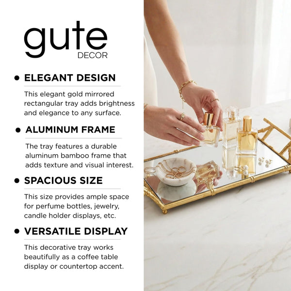 Gold Mirrored Decorative Tray, 20