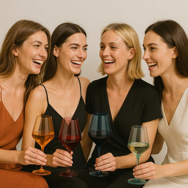 Floating Shatterproof Wine Glasses | Muted Colors | Set of 4, 16 oz