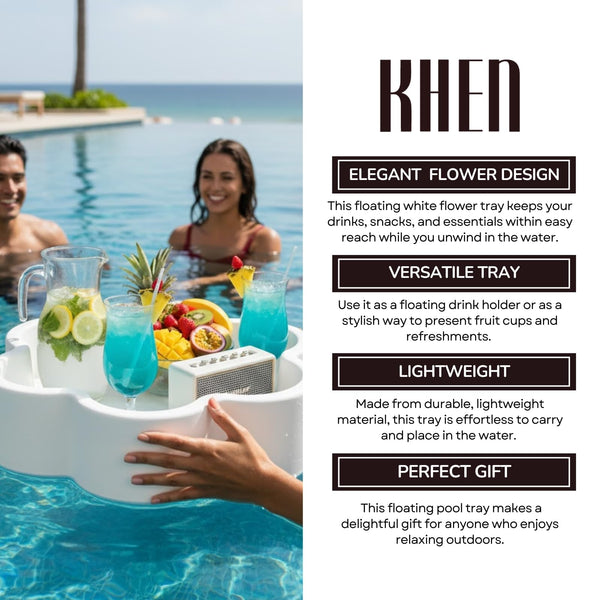 Floating Wave Flower Drink Holder for Pool & Hot Tub