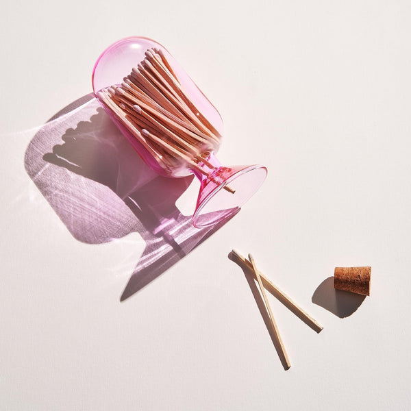 Includes 100 Match Sticks Glass Match Cloche with Striker