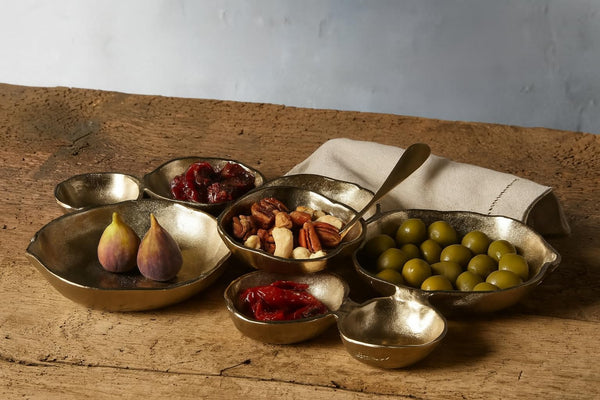 Cluster Decorative Bowls, Bright Gold Brass - Decoration, Snack Tray Bowl, Chip and Dip Strong Brass Beautiful Room Accent, Perfect for Entertaining, Parties, Home & Wedding 22